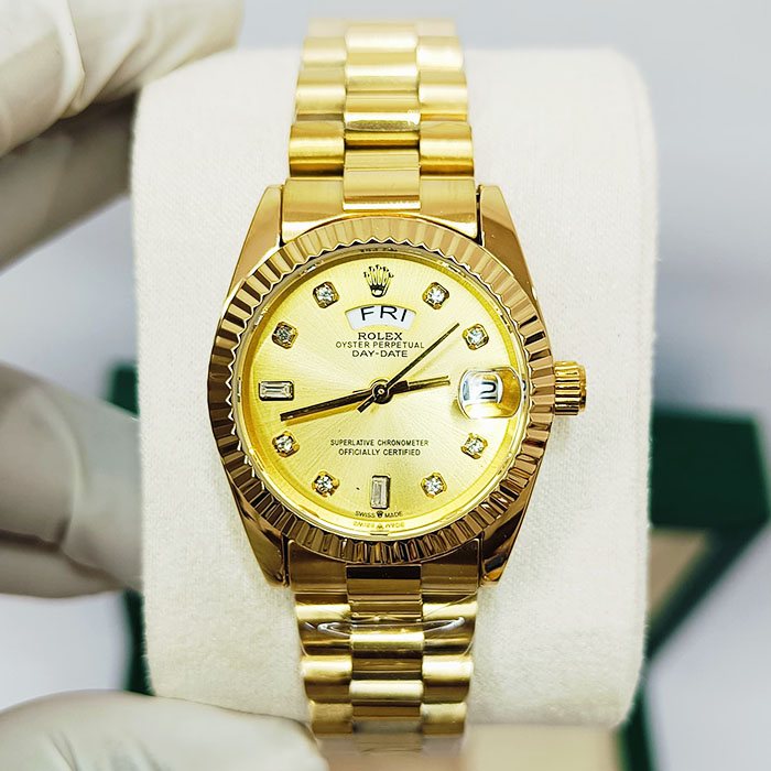 Women - Rolex Oyster Perpetual Day-Date Gold Diamond Dial